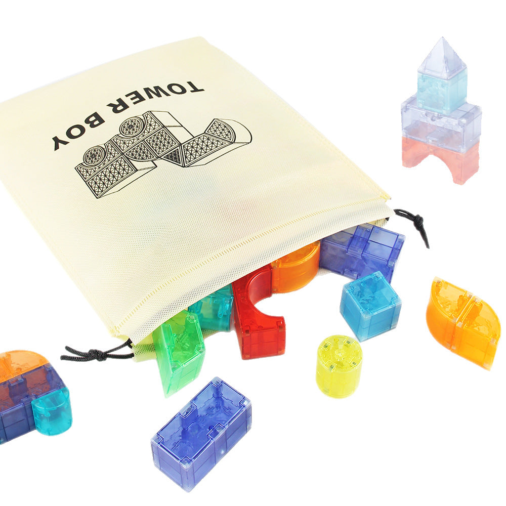 Children's versatile magnetic building blocks, large-particle 3D geometric DIY