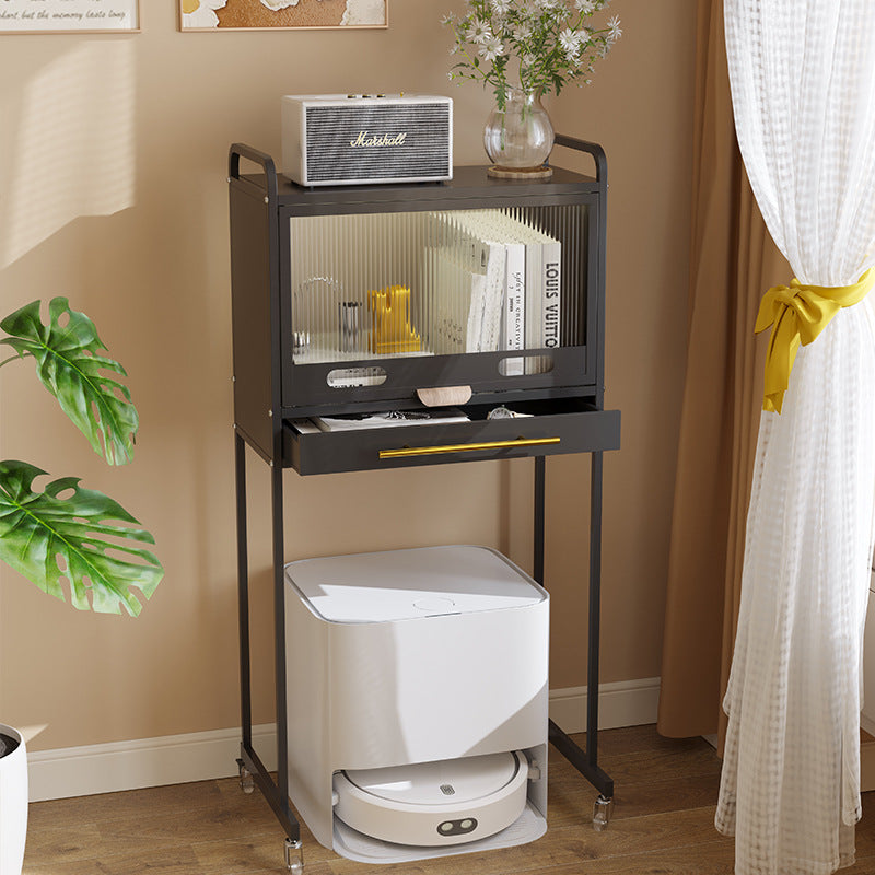 Dustproof tall storage cabinet with casters for dust protection