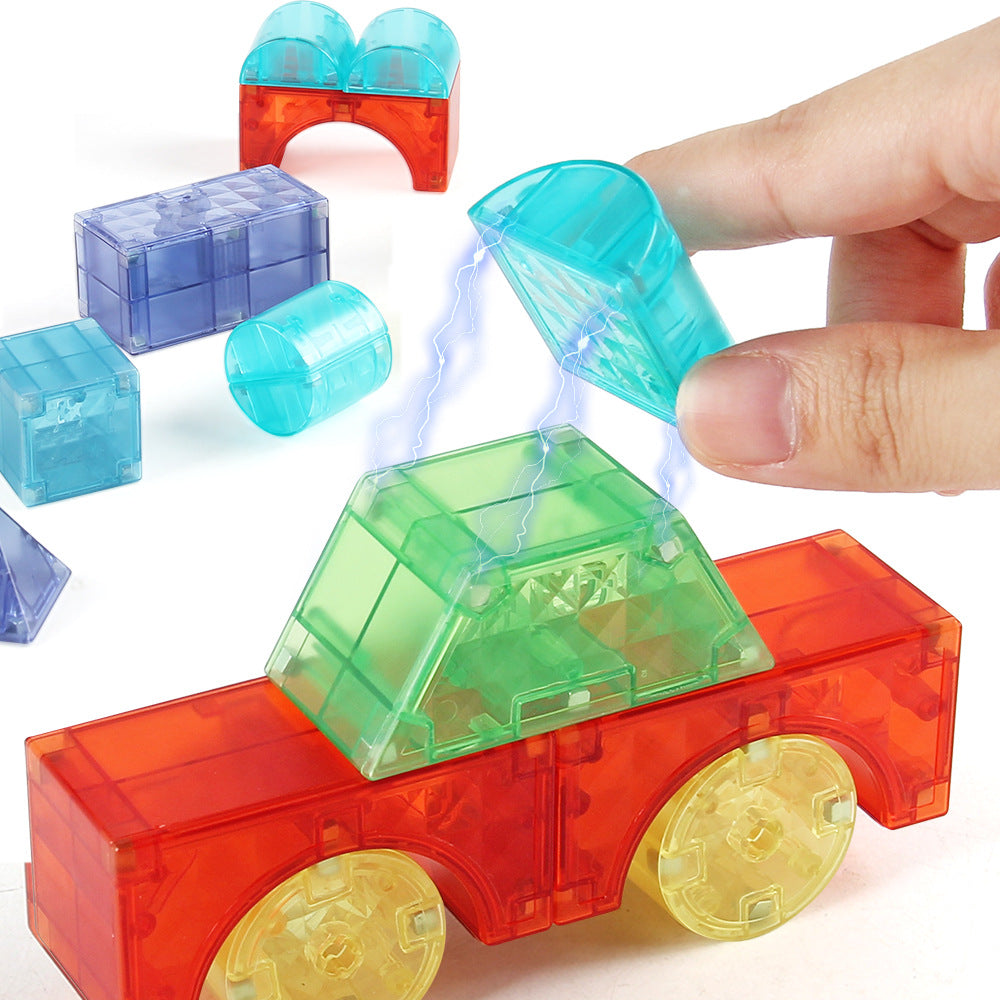Children's versatile magnetic building blocks, large-particle 3D geometric DIY