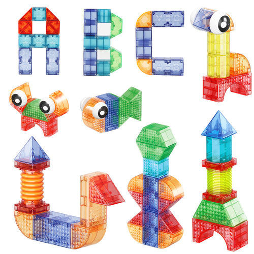 Children's versatile magnetic building blocks, large-particle 3D geometric DIY